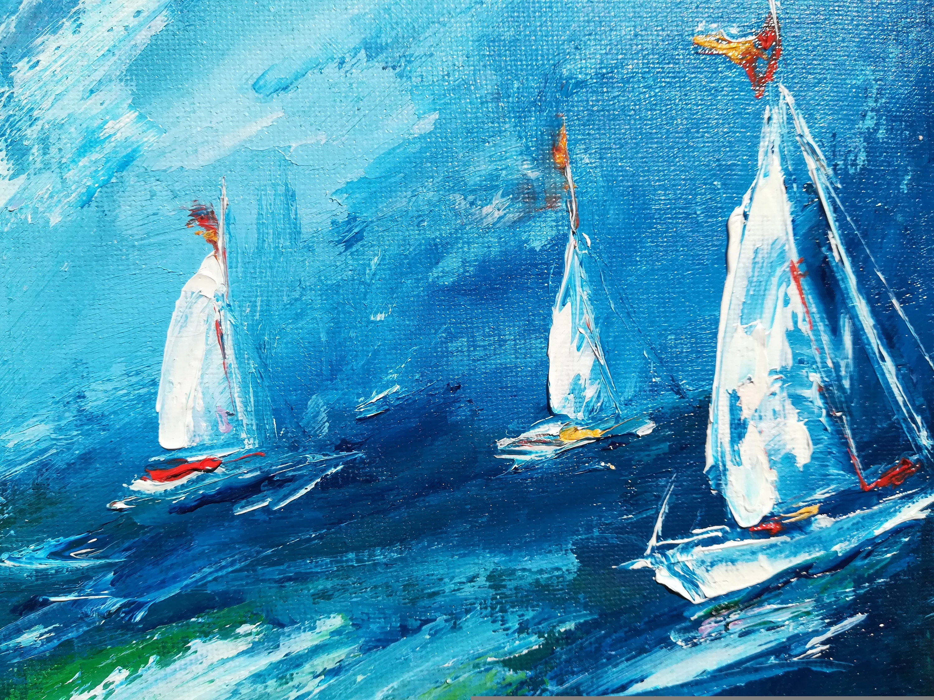 abstract sailboat art for sale