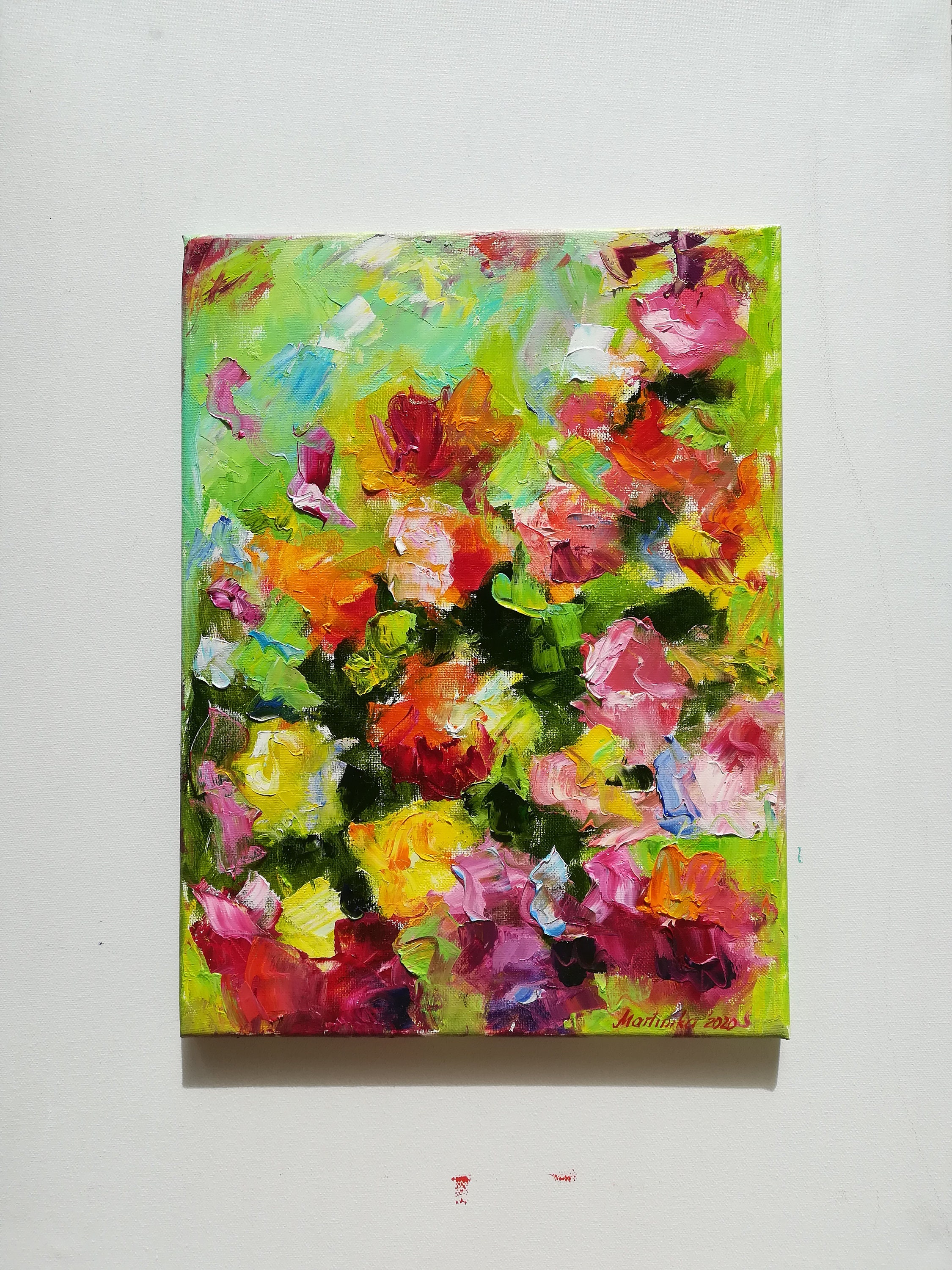 Abstract flowers Oil painting on canvas Colorful abstract | Etsy
