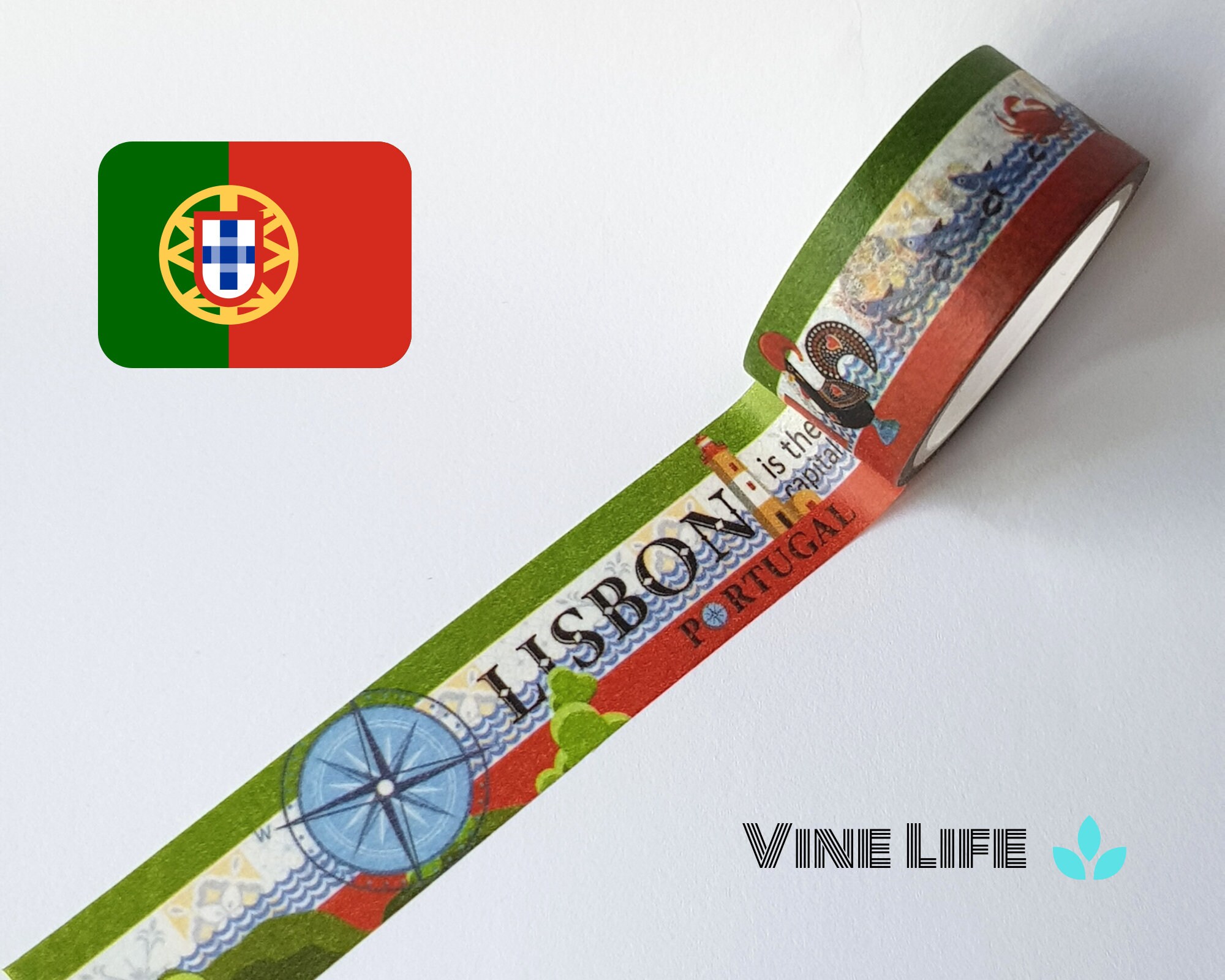 Lisbon Washi Tape City Landscape Washi Tape Portugal Washi Etsy UK