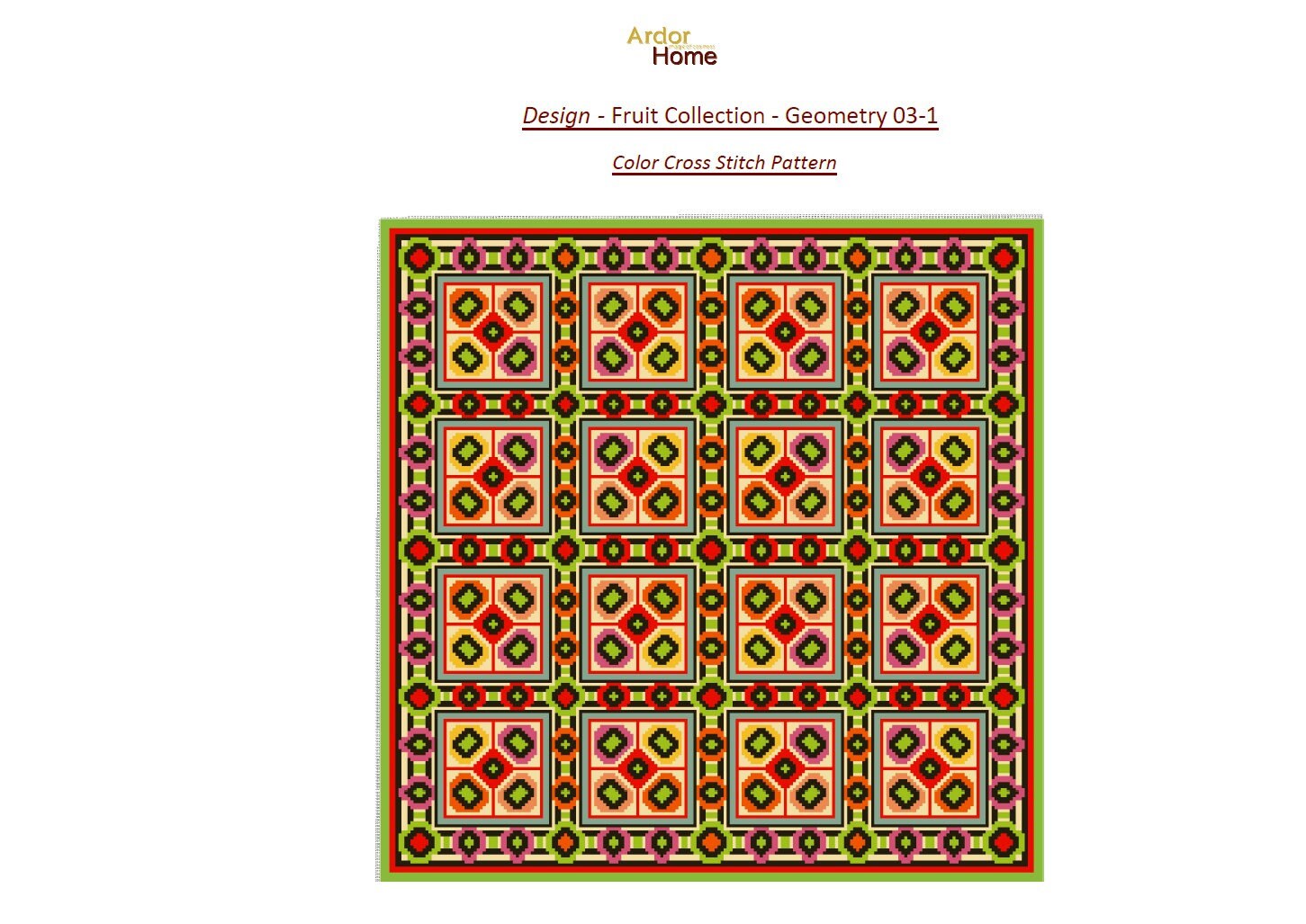 Cross Stitch Pattern PDF Geometric cross stitch pattern Cross Etsy