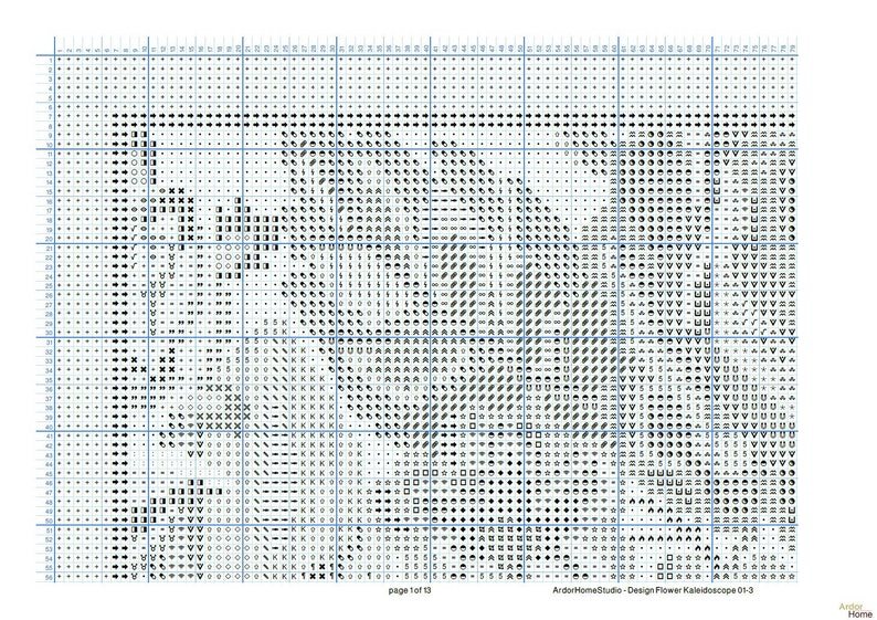 Cross Stitch Pattern PDF Flower cross stitch pattern Cross stitch pillow Home decor pillow cross stitch Floral embroidery PDF
