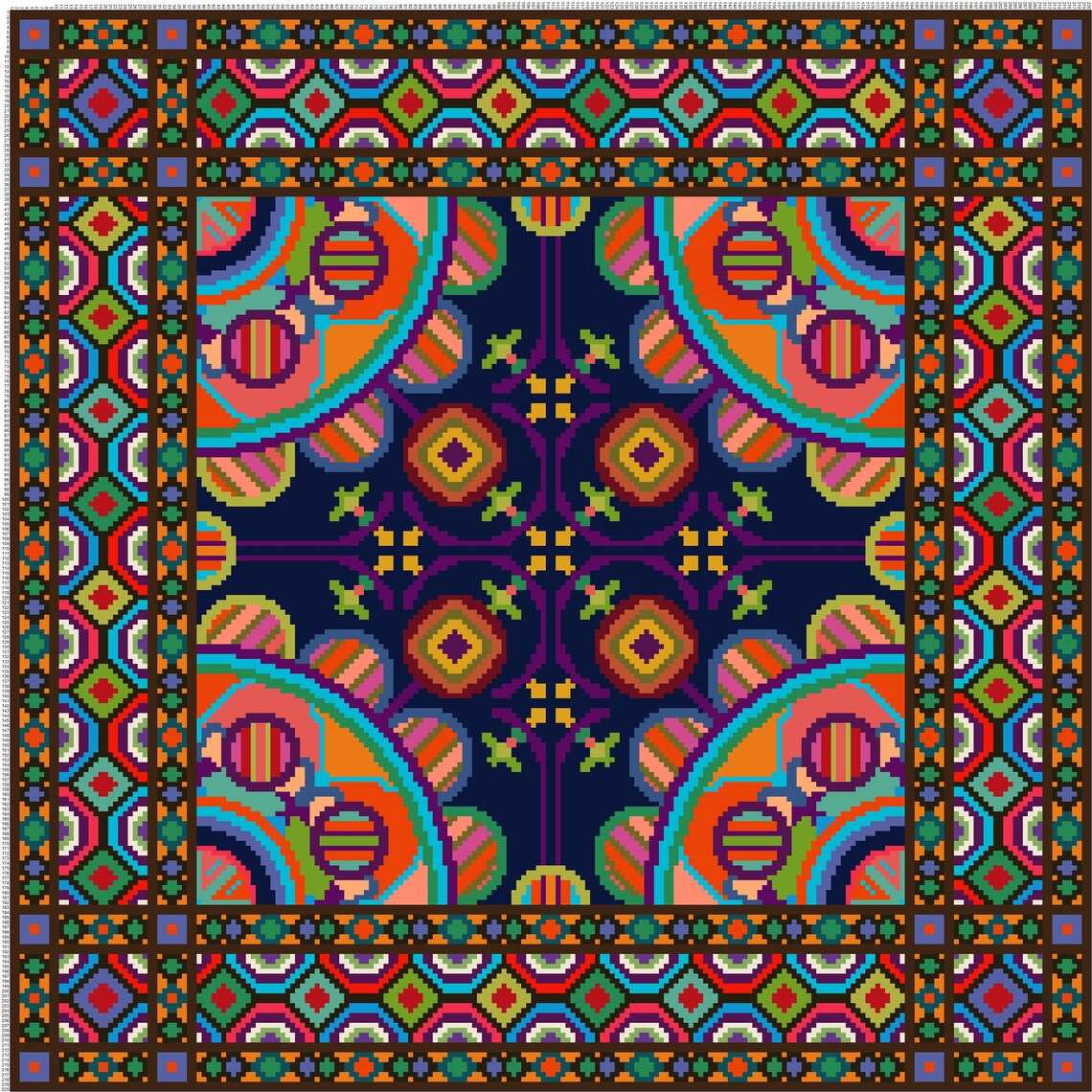 Cross Stitch Pattern PDF Geometric cross stitch pattern Cross Etsy