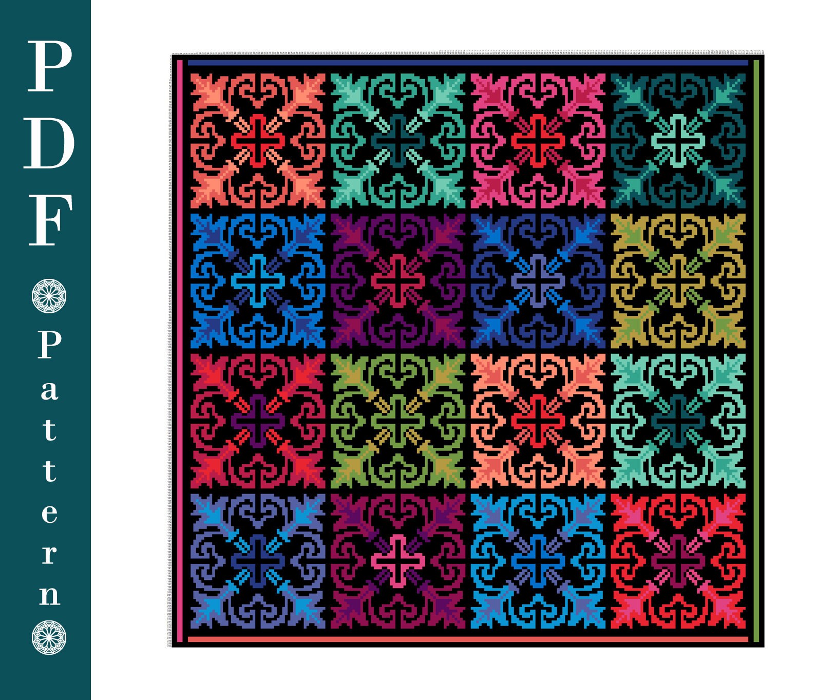 Cross Stitch Pattern PDF Geometry Cross Stitch Pattern Cross Etsy