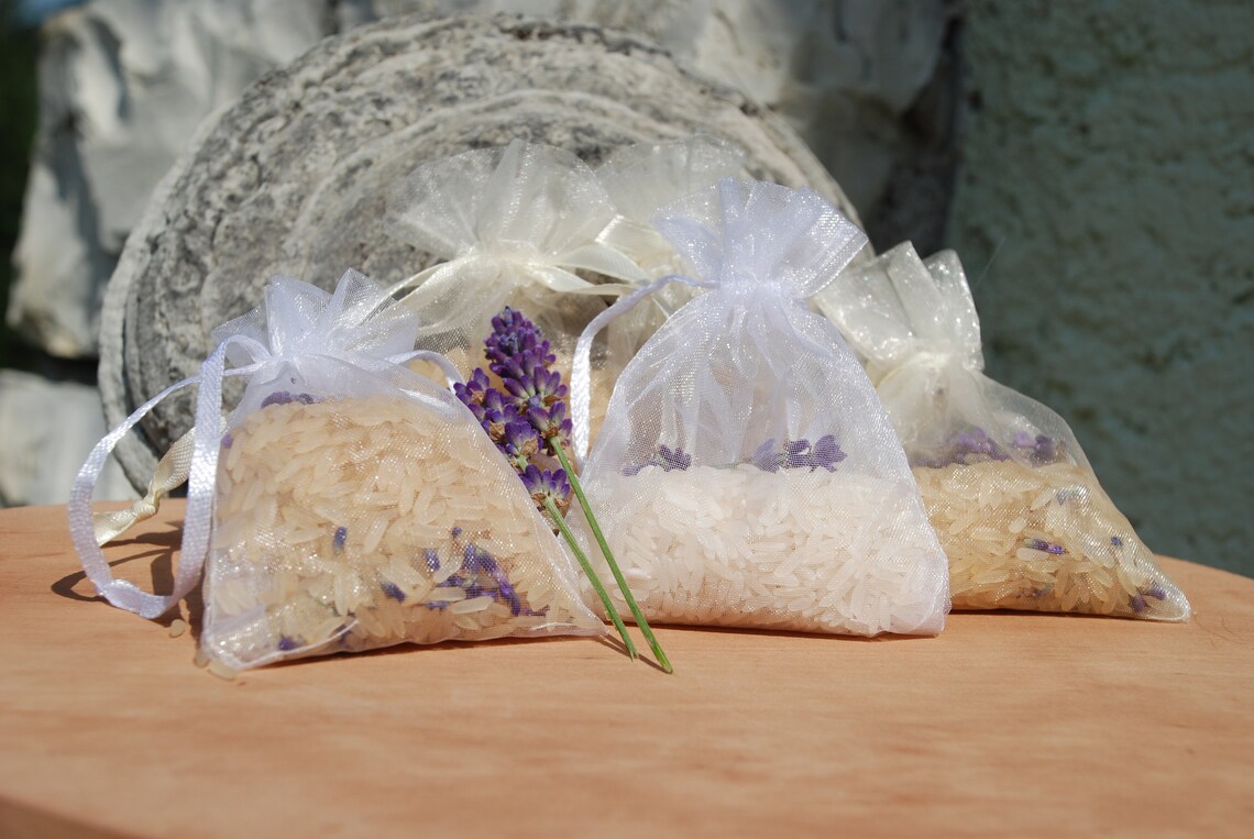 Wedding Rice Bags with Lavender Etsy