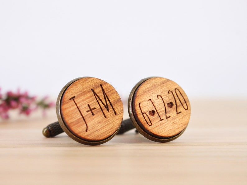 Personalised Cufflinks Groom Cufflinks Cufflinks for Groom Personalized Wedding Cufflinks Groom Gifts Wood Cufflinks Custom Cufflinks
