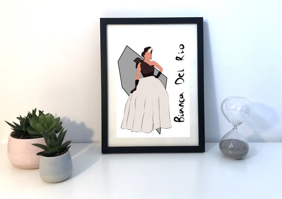 bianca del rio black and white dress Bianca Del Rio