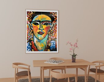 Frida Kahlo, Original acrylic painting by JAAR