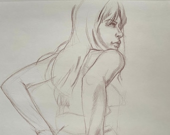Moon | Original Art | Female Figure | Female Portrait
