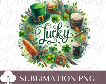 St. Patrick's Day Lucky Digital Sublimation Design