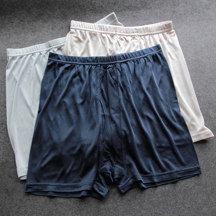 Men's Boxers Linen Sleep Shorts White Underpants for Men Organic