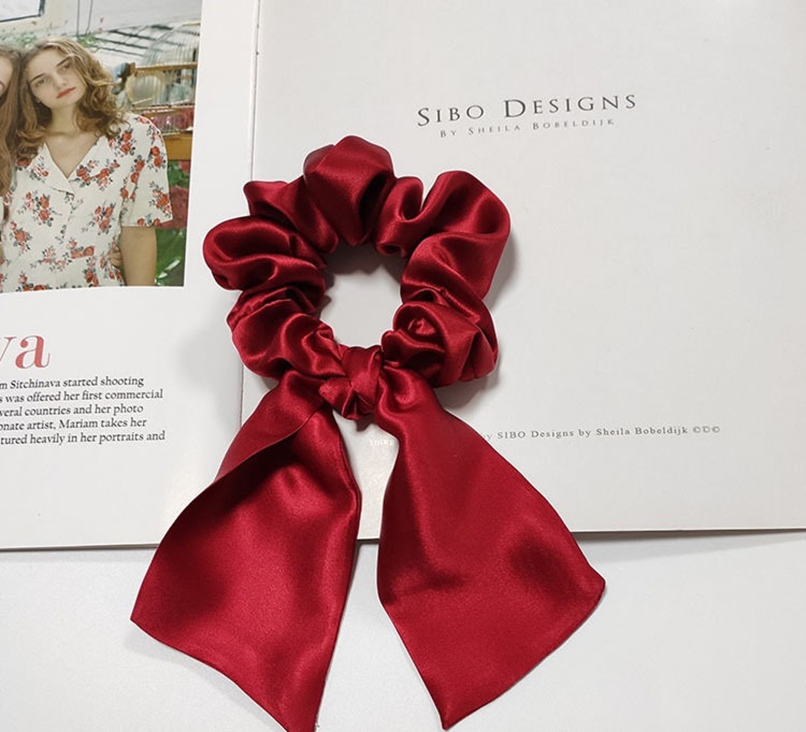 30Momme 100 Mulberry Silk Hair Scrunchy with Bow Premium 6A Etsy