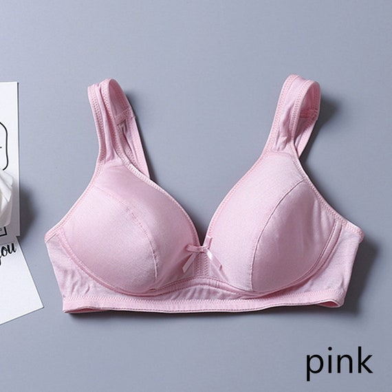 Feminine Women's Silk Satin Ultra Thin Bra Sleep Underwear 36C 38C