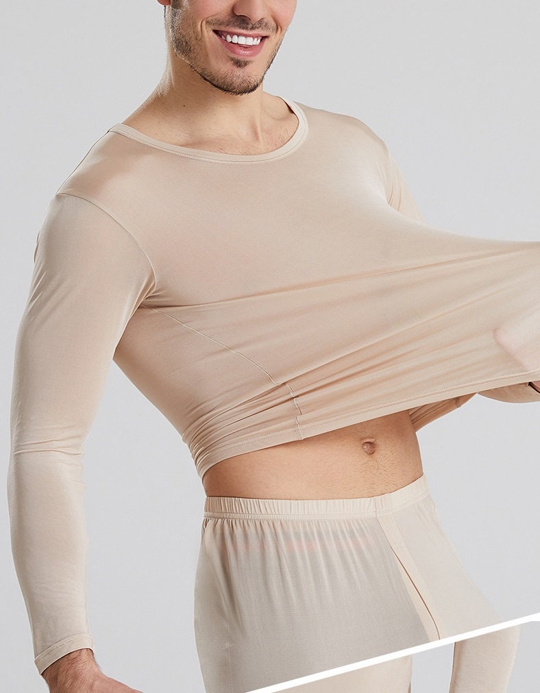 Men 100% Mulberry Silk Crew Sweatshirt/legging, 2 Colors/ Long Sleeve  Shirt, Thermal Underwear for Men/ Lounge Wear -  Canada