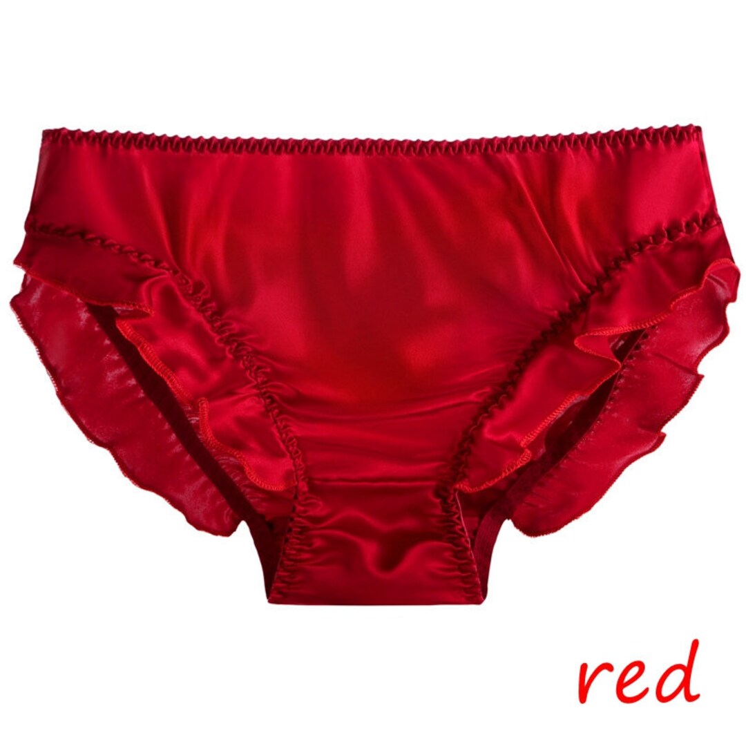 Women Bikini Silk Ruffled Pantie 5 Colors 6A Grade Mulberry Etsy
