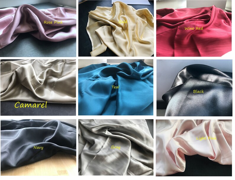 100 6A Grade Mulberry Silk Fabric 16 192230 Momme off Etsy Australia