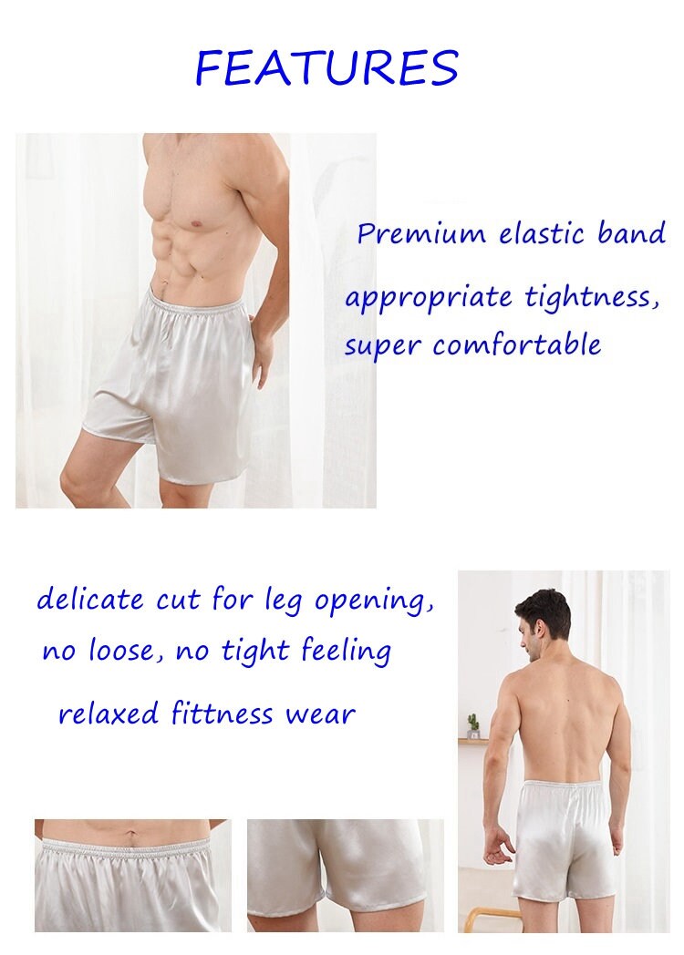 19.5momme Men Silk Boxer Shorts 6A Grade Mulberry Silk Etsy UK