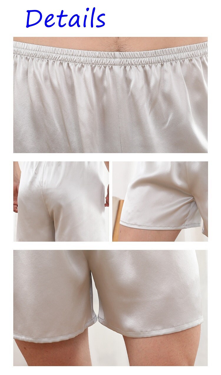 19.5momme Men Silk Boxer Shorts 6A Grade Mulberry Silk Etsy UK