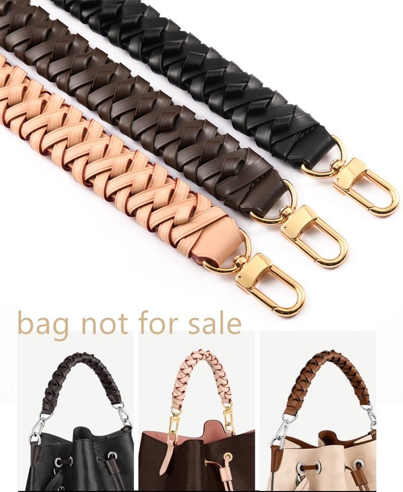 Genuine Leather Braided Handle for LV Beaubourg Hobo Top Handle NeoNoe Strap Pouch Pochette Bag Purse Short Handle