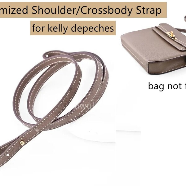 Customized Togo/Swift/Epsom Leather Crossbody Straps for kelly depeches/pochette/mini/Evelyne