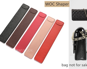  OAikor Leather Base WOC Shaper For Handbags,Purse Saver and  Insert for Wallet on Chain Bags,Suitable for Chanel 19 and  More(Leather-Black) : Clothing, Shoes & Jewelry