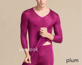 Mens silk store thermal underwear