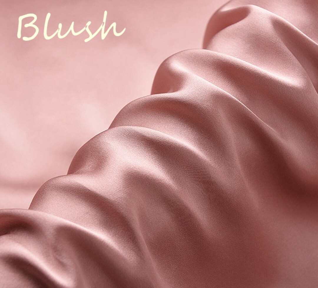 16momme 100 6A Grade Mulberry Silk Fabriccharmeuse Blush Etsy