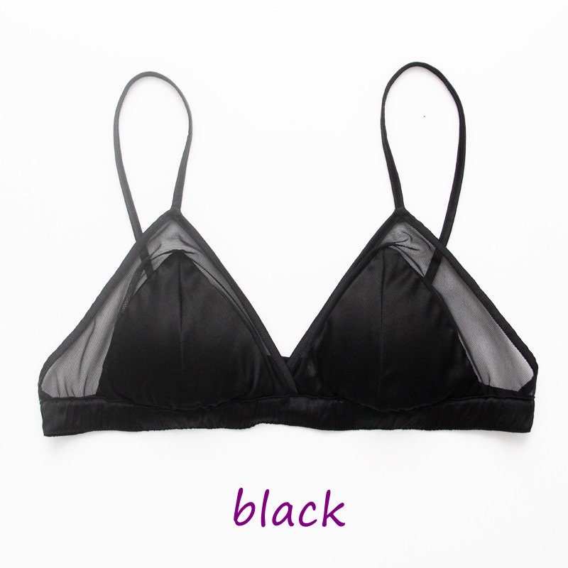 Silk Lace bra/ French style Silk Bra Women Lingerie Bra Etsy