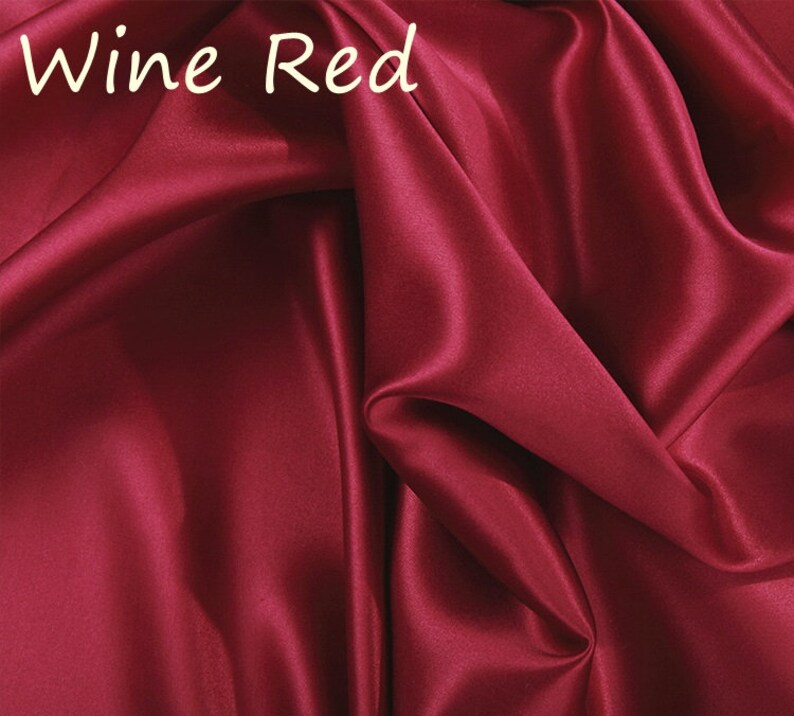 19Momme 6A Grade Mulberry Silk Fabric WineRed Solid Colors Etsy
