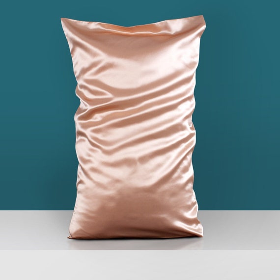 rose gold silk pillowcase
