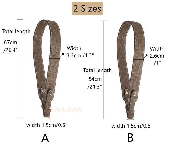 Natural Vachetta Leather Shoulder Wide Strap Replacement For HERMES Kelly