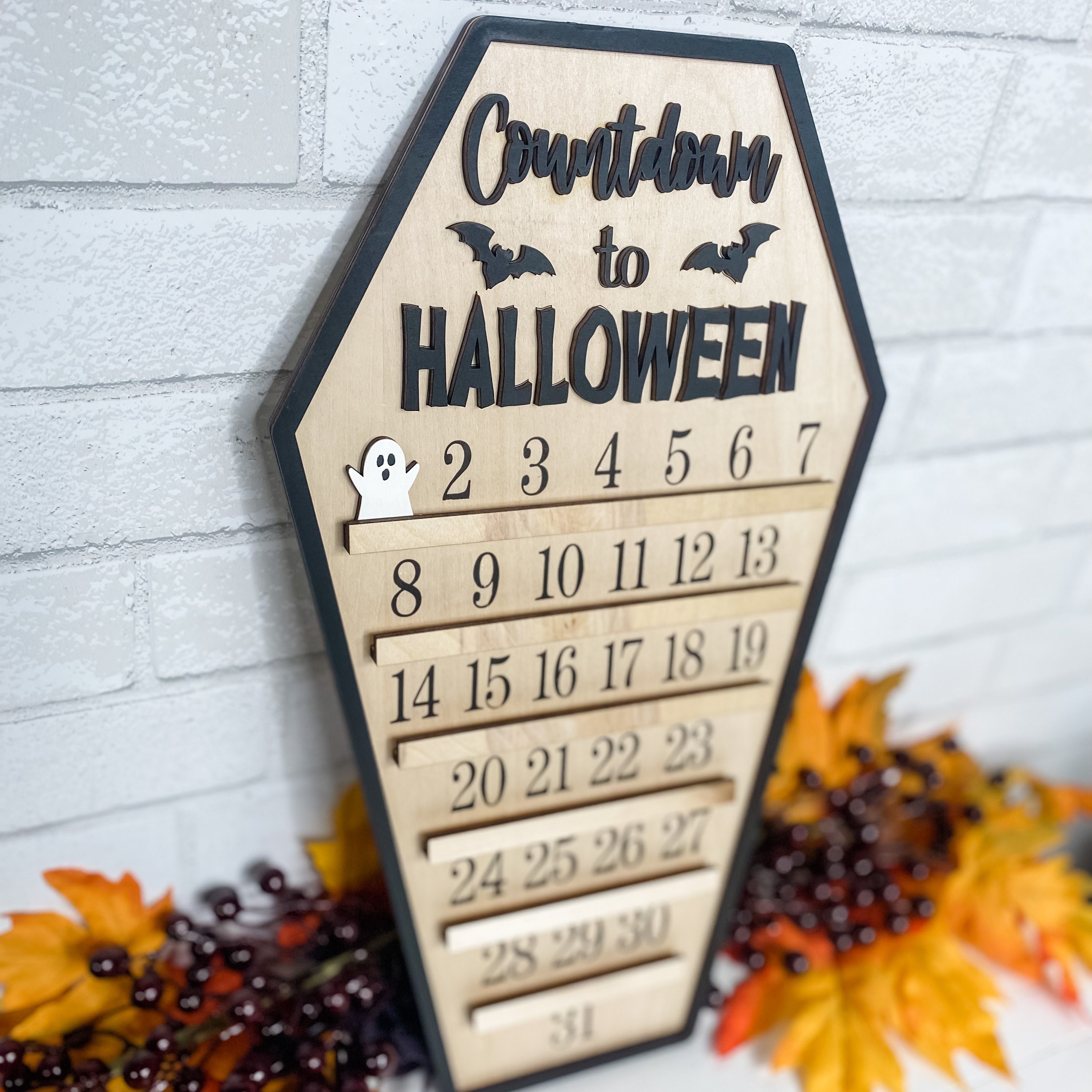 Halloween Countdown Sign Countdown Calendar Countdown to - Etsy