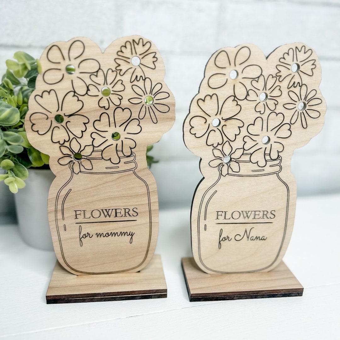 Flower Holder Hand Picked Flowers for Mommy Flower Craft for Etsy