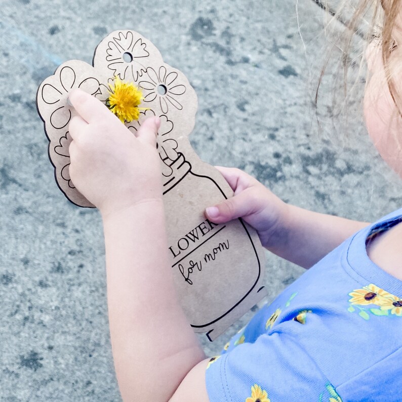 Flower Holder Hand Picked Flowers for Mommy Flower Craft for Etsy