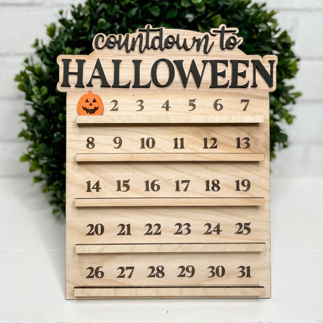 Halloween Countdown Sign Countdown Calendar Countdown to Etsy