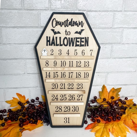 Halloween Countdown Sign Countdown Calendar Countdown to - Etsy