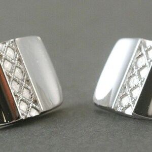 Vintage cufflinks, 60s, silver color