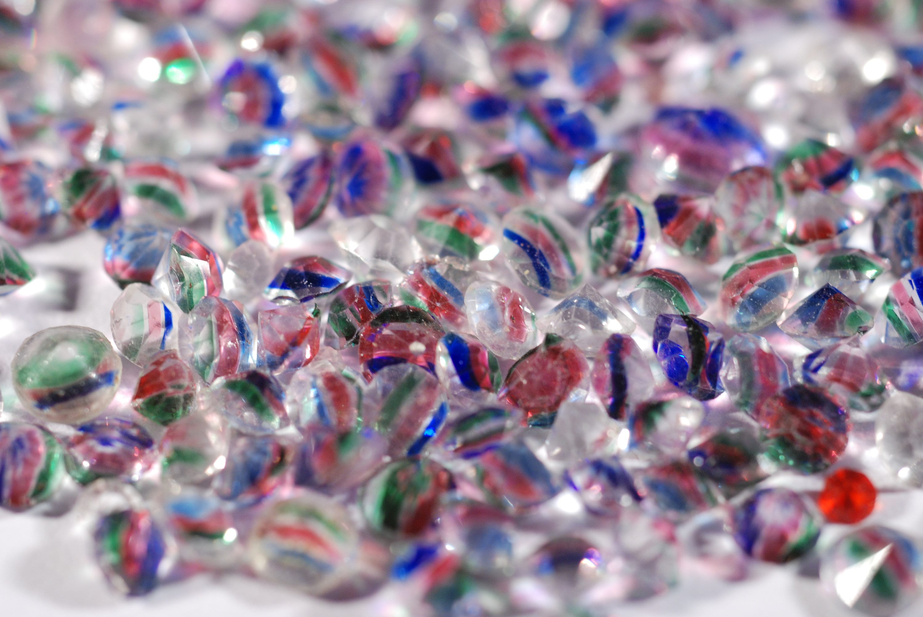 Brilliant Cut Crystals With Colored Lines Various Sizes 40 Etsy