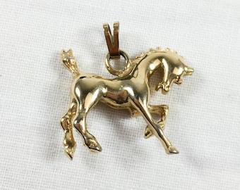 Wind /& Fire Horse Head Gold Finish Charm Bangle