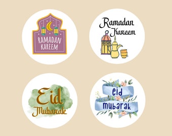 30 piece Ramadan and Eid Stickers Sheets