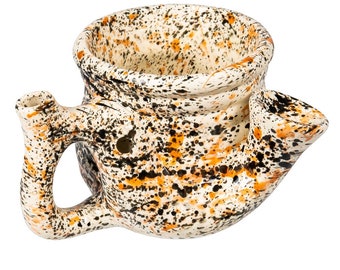 Ceramic Cup-Pipe Wake&Bake Rust