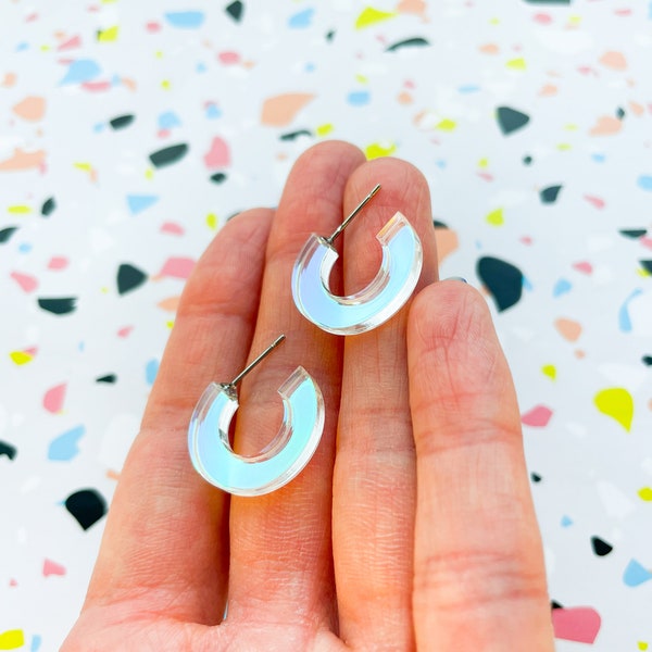 Iridescent Tinsel Earrings main image 0