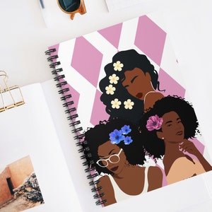 African American Women Spiral Notebook, Black Girl Journal, Black Girl Magic, Gift for a Black Woman, Self Love Gifts for Her, Journaling