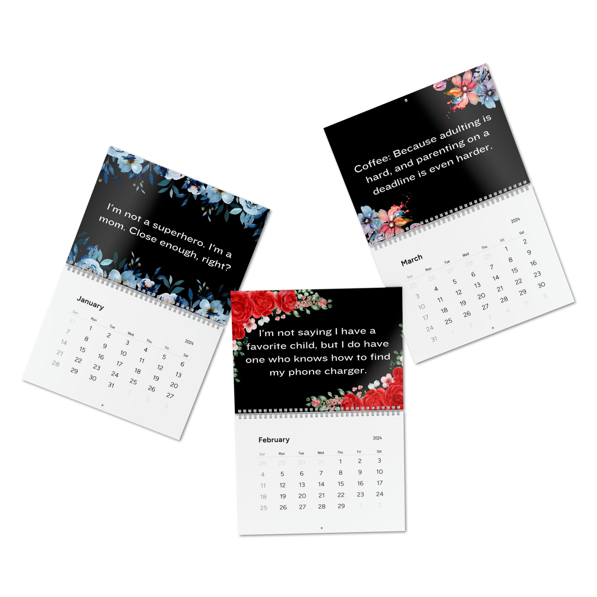 2024 Wall Calendar Mom Calendar 2024 Funny Calendar 2024 Hanging