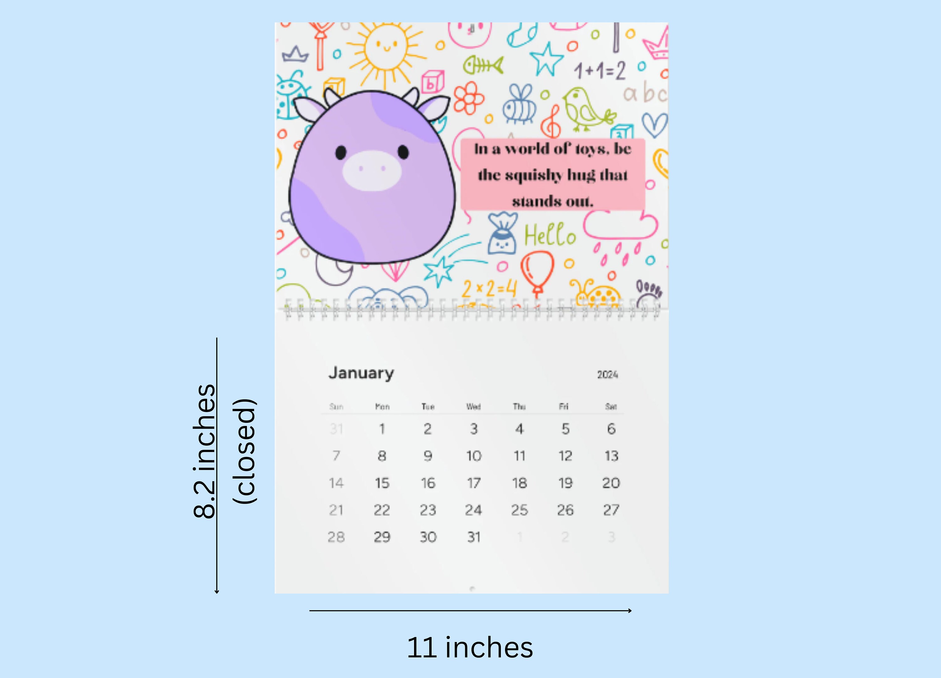 Adult squishmallow hearth calendar squish squad calendar cute