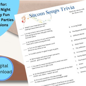 Trivia na temat piosenki przewodniej czarnego sitcomu, Trivia na temat czarnego, Kultura czarna, Gra na temat czarnego sitcomu, Impreza tematyczna z lat 90., Trivia na temat telewizji