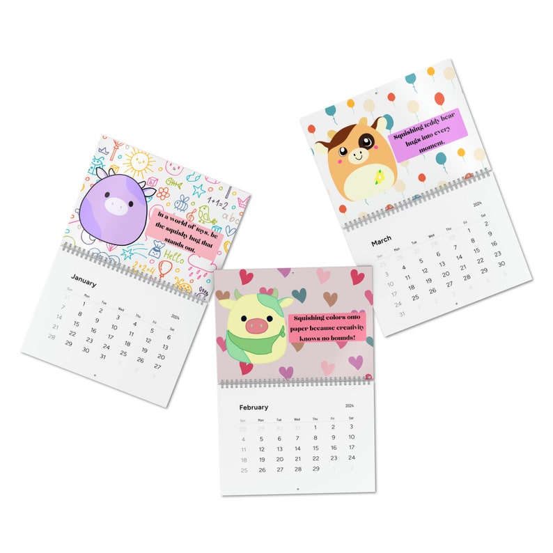Adult squishmallow hearth calendar squish squad calendar cute