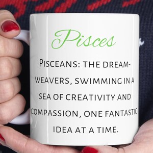 Pisces Mug, Pisces Birthday Mug, Pisces Gift, Gift for Birthday, Gift for Mom, Astrology Gift, March Birthday, February Birthday
