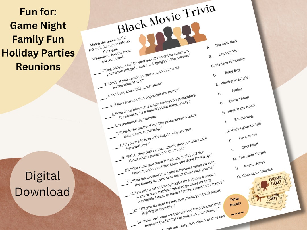 Black Movie Trivia, Black Trivia, Black Culture, Black History Month