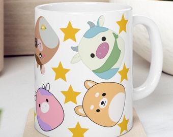 Squishmallow Friends 11oz Mug, Kawaii Stars