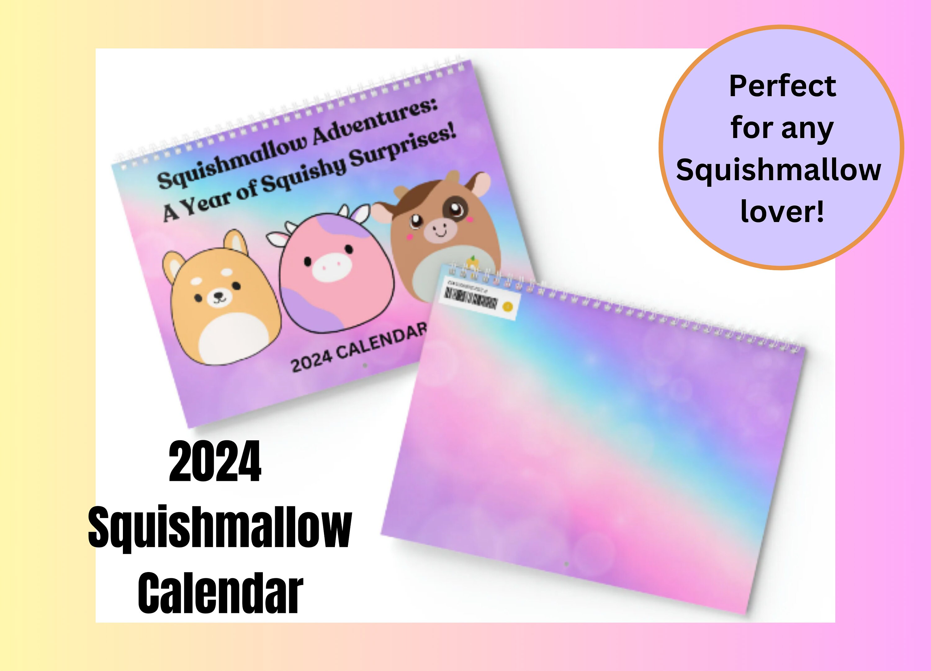 Adult Squishmallow Hearth Calendar, Squish Squad Calendar, Cute